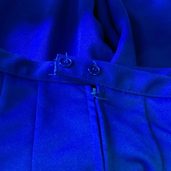 Vintage Blue Uniform with Striped Sleeves - Picture 6 of 10